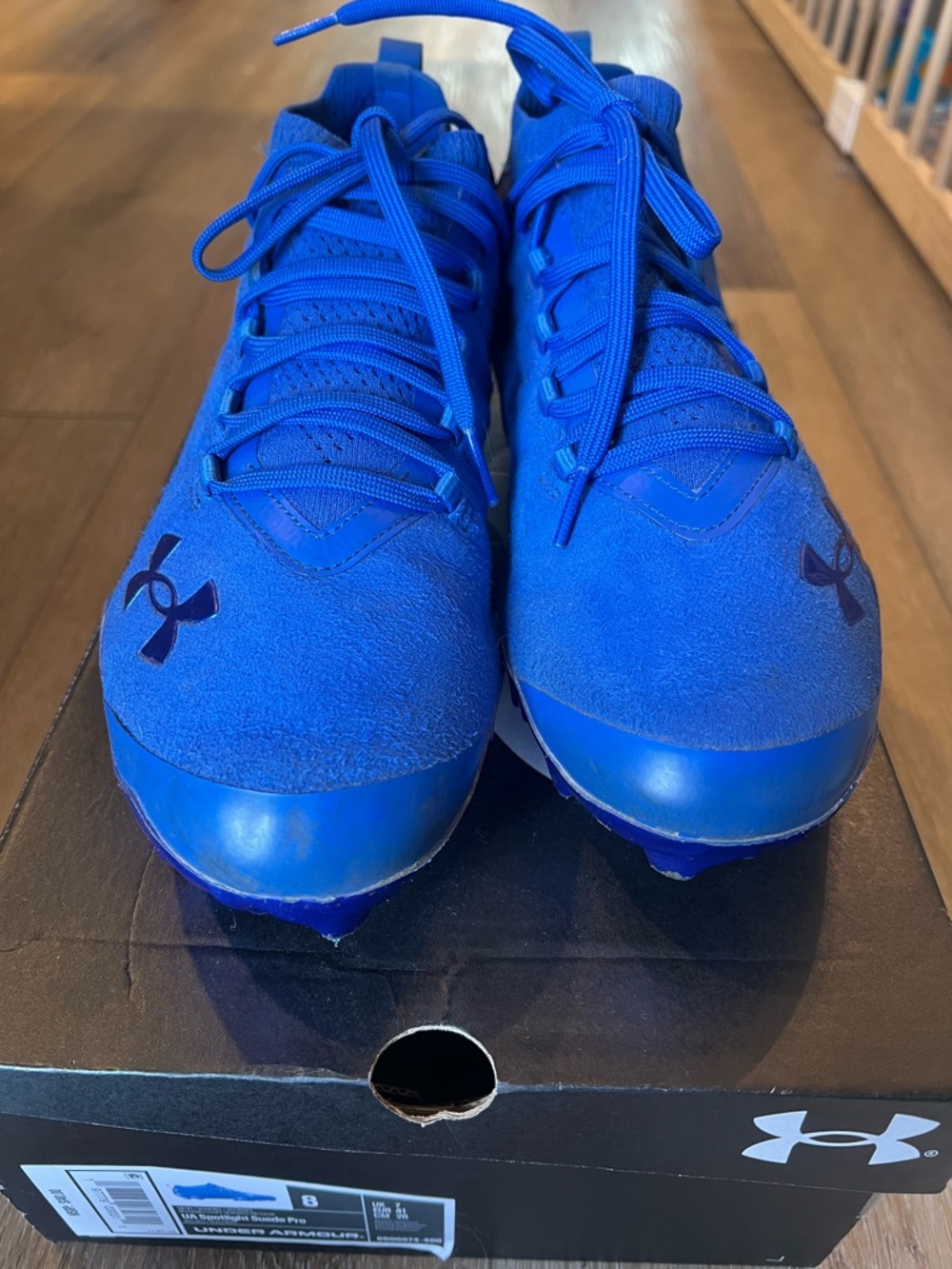Under Armour Royal Blue Football Cleats - Picture 5 of 7